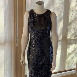 Rachel Roy Black Sequined Trim Dress Sz6